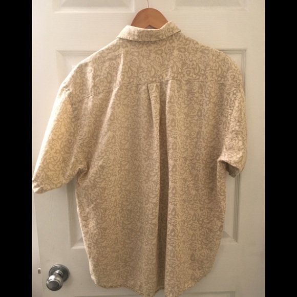 🤙🏼 Men’s Linen Blend Paisley Shirt. Large.GUC - Picture 2 of 5